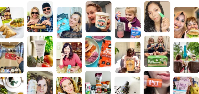 A collage of people who tried natural products